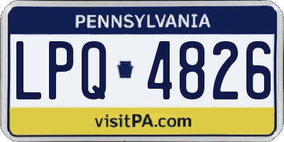 PA license plate LPQ4826
