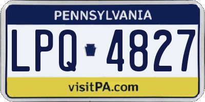 PA license plate LPQ4827