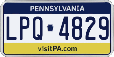 PA license plate LPQ4829