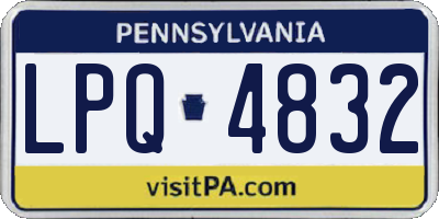 PA license plate LPQ4832