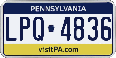 PA license plate LPQ4836