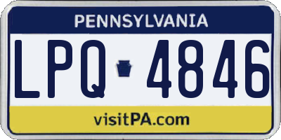 PA license plate LPQ4846