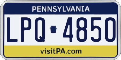 PA license plate LPQ4850