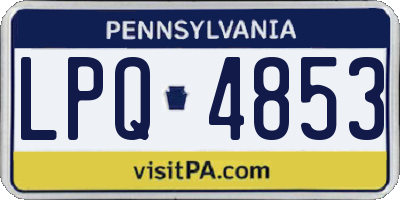 PA license plate LPQ4853