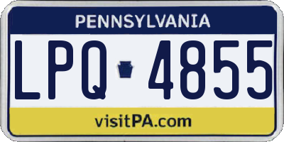PA license plate LPQ4855