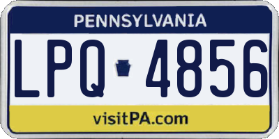 PA license plate LPQ4856