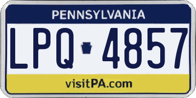 PA license plate LPQ4857
