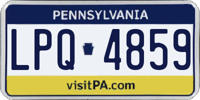 PA license plate LPQ4859