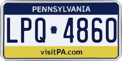 PA license plate LPQ4860
