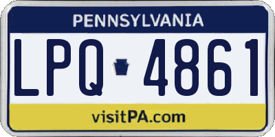 PA license plate LPQ4861