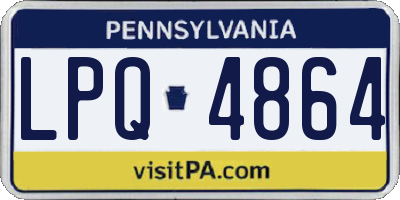 PA license plate LPQ4864