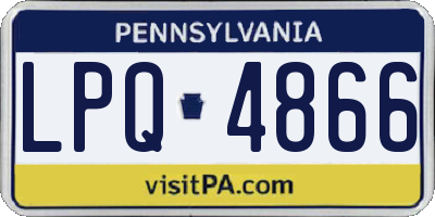 PA license plate LPQ4866