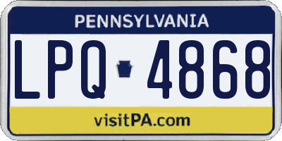 PA license plate LPQ4868