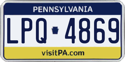 PA license plate LPQ4869