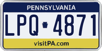 PA license plate LPQ4871