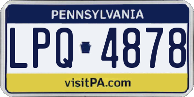 PA license plate LPQ4878