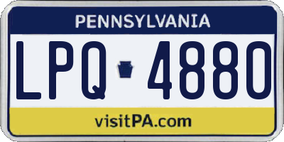 PA license plate LPQ4880