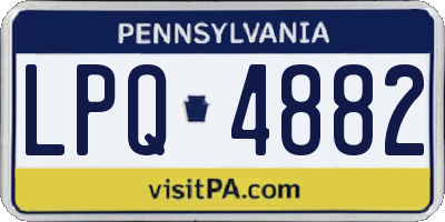 PA license plate LPQ4882