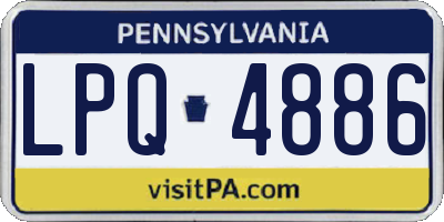 PA license plate LPQ4886