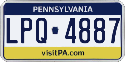 PA license plate LPQ4887