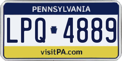 PA license plate LPQ4889