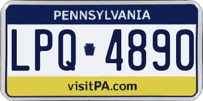 PA license plate LPQ4890