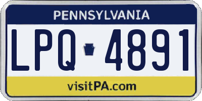 PA license plate LPQ4891