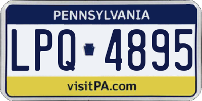 PA license plate LPQ4895