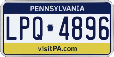 PA license plate LPQ4896