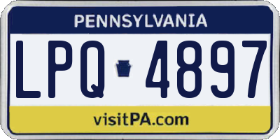 PA license plate LPQ4897