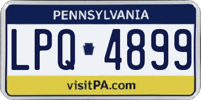 PA license plate LPQ4899
