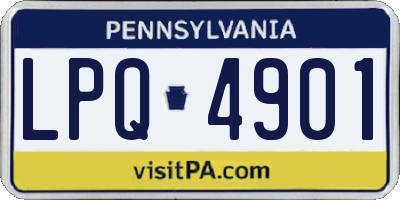 PA license plate LPQ4901