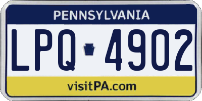 PA license plate LPQ4902