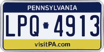 PA license plate LPQ4913