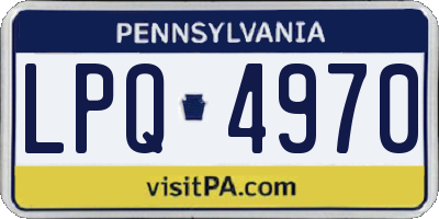 PA license plate LPQ4970