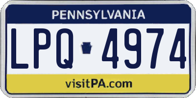 PA license plate LPQ4974