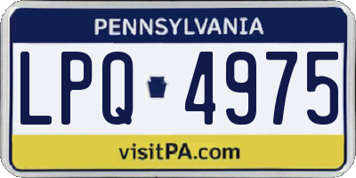 PA license plate LPQ4975