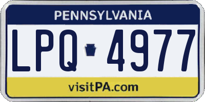 PA license plate LPQ4977