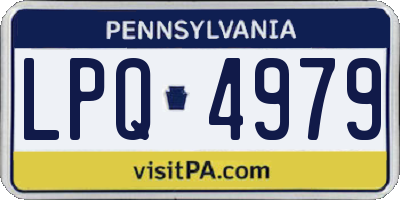 PA license plate LPQ4979
