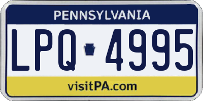 PA license plate LPQ4995