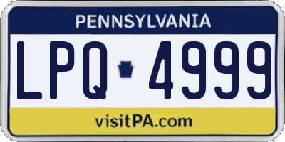 PA license plate LPQ4999