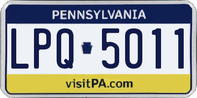 PA license plate LPQ5011