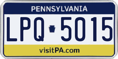 PA license plate LPQ5015
