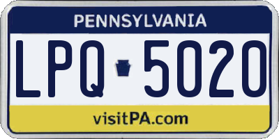 PA license plate LPQ5020