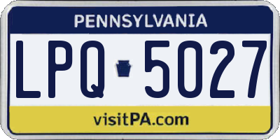 PA license plate LPQ5027