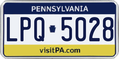 PA license plate LPQ5028