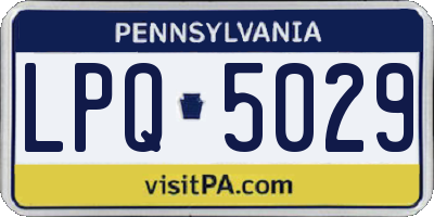 PA license plate LPQ5029