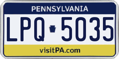 PA license plate LPQ5035