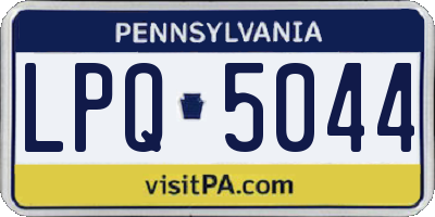 PA license plate LPQ5044
