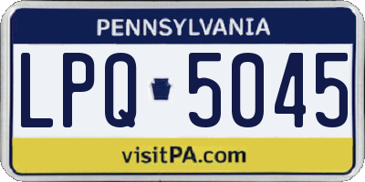 PA license plate LPQ5045